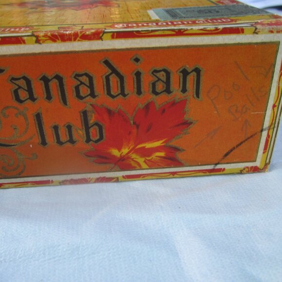 VTG 50'S CANADIAN CLUB CIGAR BOX, GREAT DISPLAY BOX - Picture 12 of 12